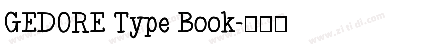 GEDORE Type Book字体转换